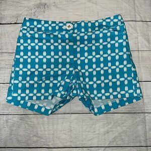 Skirtin’ Around Shorts Blue White Print Preppy sz 6